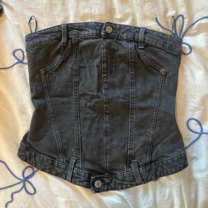 Zara denim corset top size S